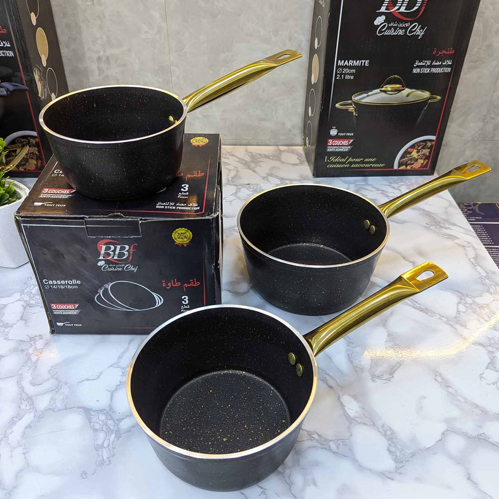 طقم كامل فيه كل الأواني الضرورية (11) قطعة + هدايا مجانية (01)