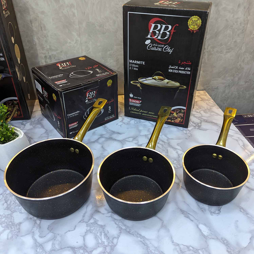 طقم كامل فيه كل الأواني الضرورية (11) قطعة + هدايا مجانية (01)