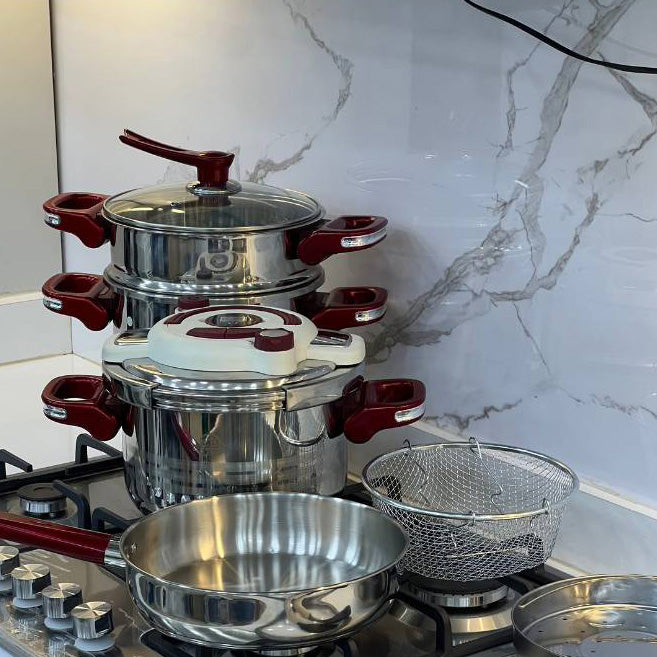 طقم كوكوط منيت "كيتشن لاب" 5في1 (7+5لتر) إنوكس 18/10